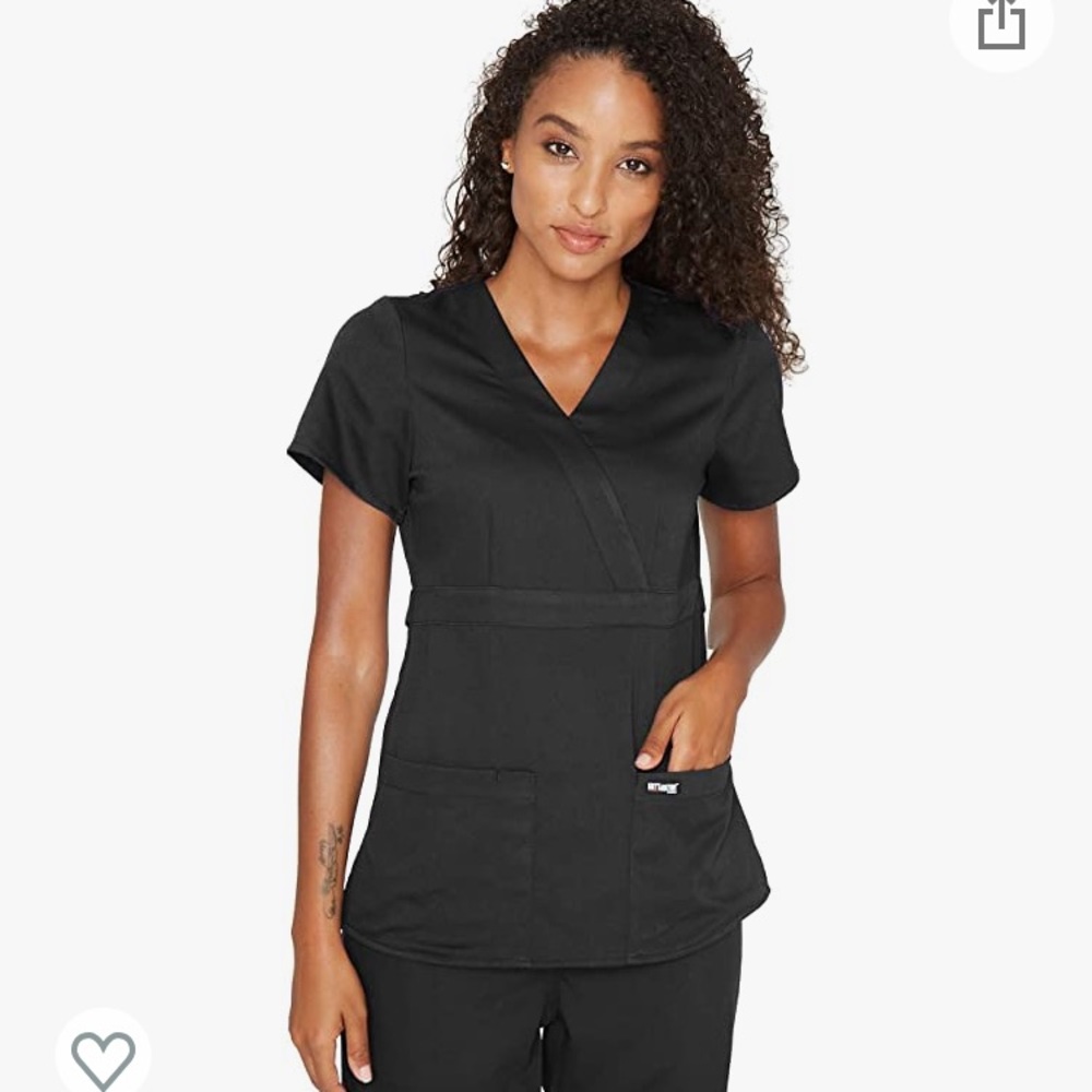Greys Anatomy XS scrub top black NWOT 🖤